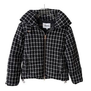 NWT Jason Wu Luxe black and white tweed puffer SIZE MEDIUM
